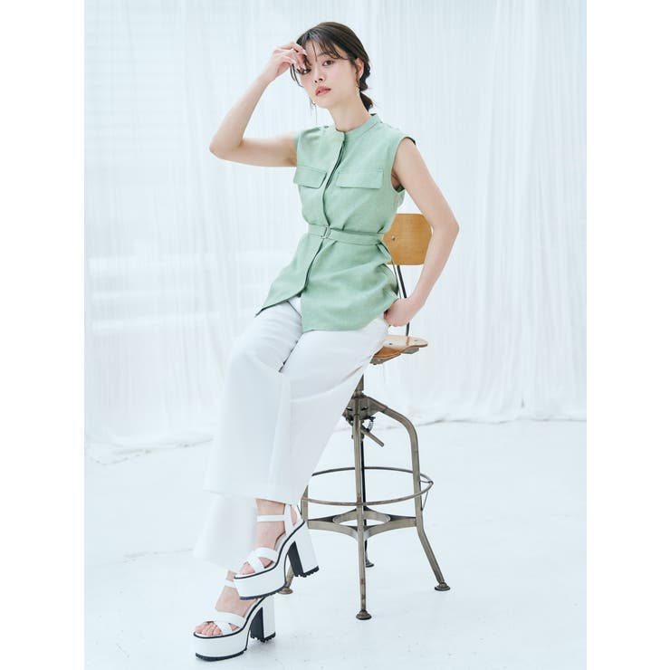 Mafmof(マフモフ)13cmヒール厚底ユニットソールクロスベルトサンダル | Mafmof | 詳細画像4 