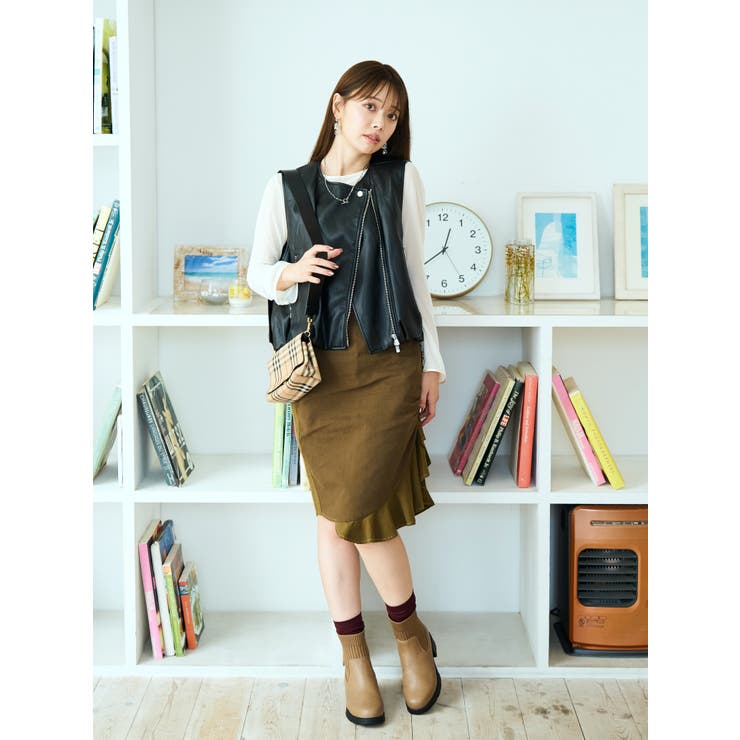 Realta(レアルタ)5 5cmヒール高グリップ防滑ソールリブニットバックジッ… | Mafmof | 詳細画像1 