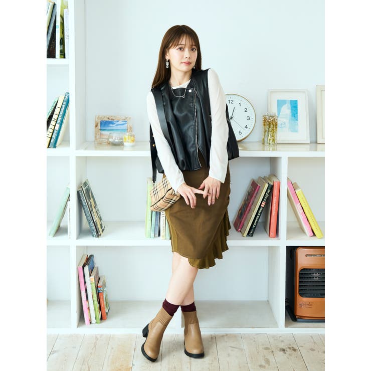 Realta(レアルタ)5 5cmヒール高グリップ防滑ソールリブニットバックジッ… | Mafmof | 詳細画像2 
