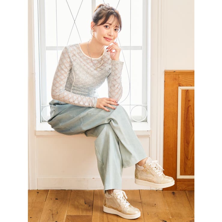 Realta(レアルタ)5.5cmキラキラビジューインヒールスニーカー | Mafmof | 詳細画像21 