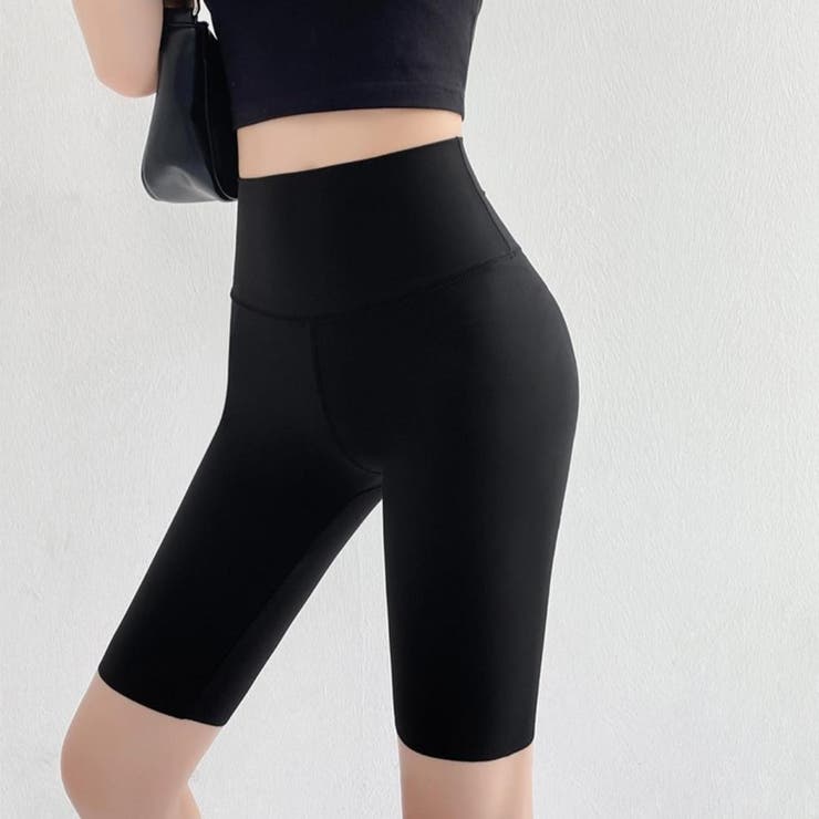 5分ブラック | レギンス スポーツ ヨガ 普段使い 韓国スタイル | maison de LATIR