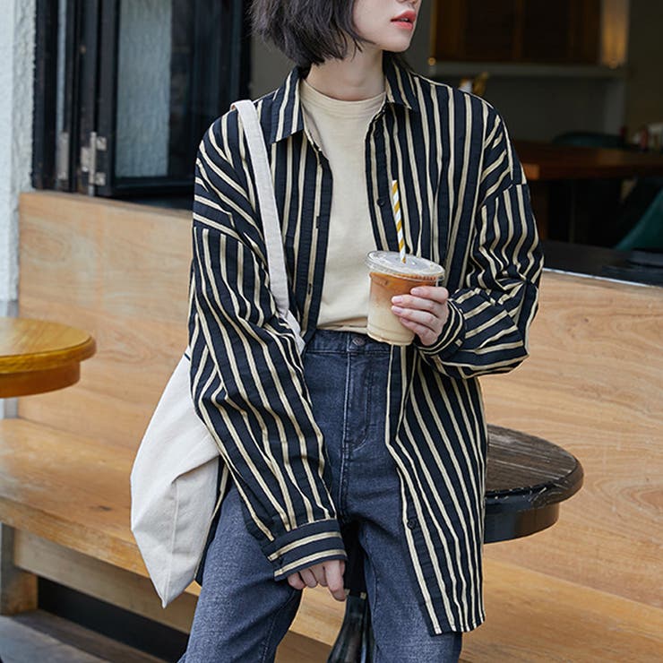 【新品未使用】PLAN C ストライプロングシャツ ストライプロングシャツ – WEGO ONLINE STORE