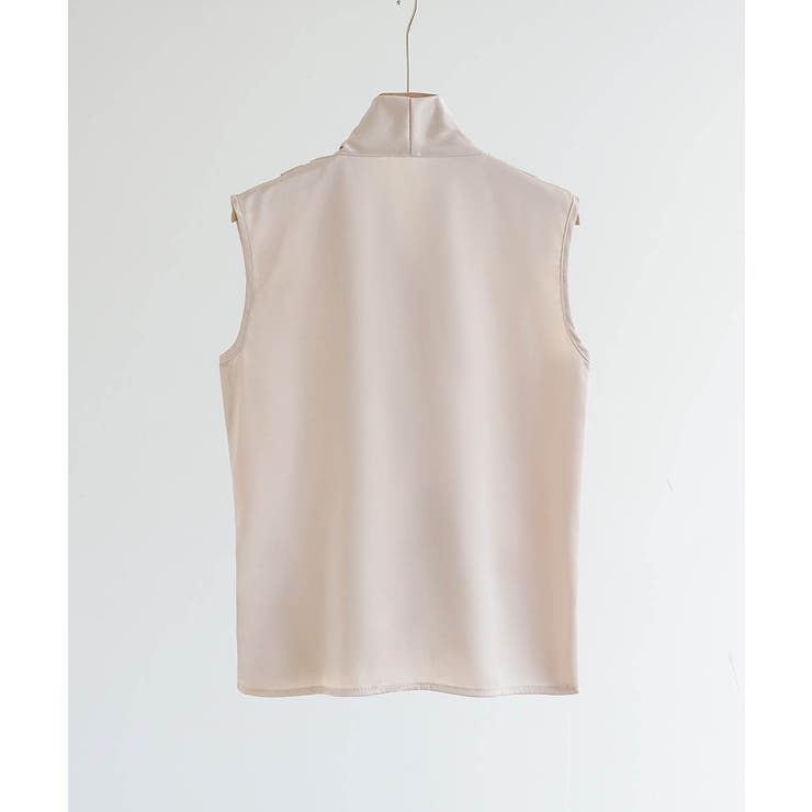 一枚で上品ノースリーブシャーリングの立体感、夏服ブラウス | maison de LATIR | 詳細画像21 