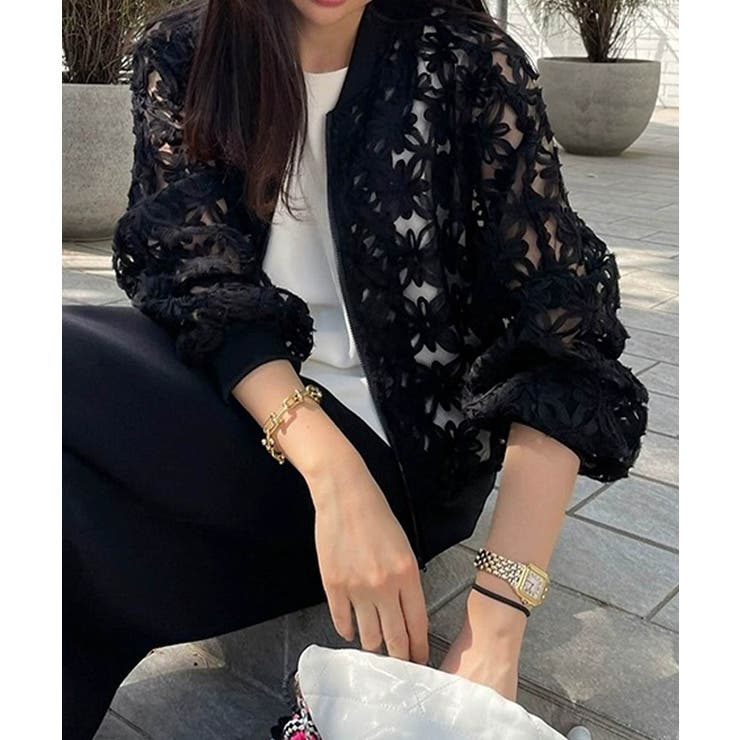 夏に旬なシアー素材が可愛い。さっと羽織れるレースの透け感と花柄がオシャレ見え 夏… | maison de LATIR | 詳細画像8 