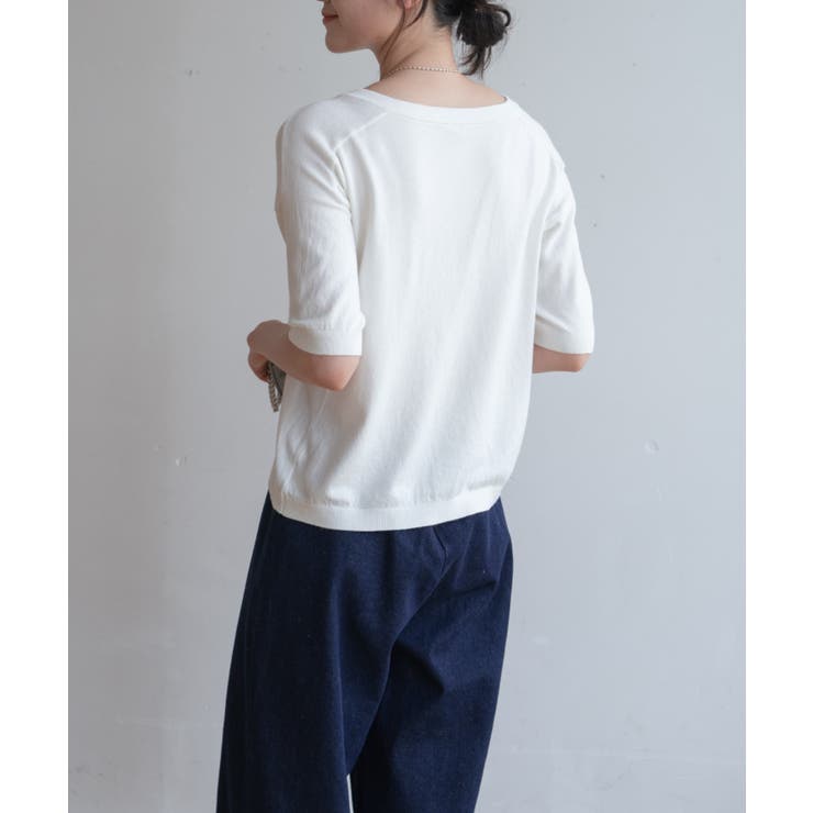 プチハイネックで大人サマーニット 5分袖 シンプル | maison de LATIR | 詳細画像57 