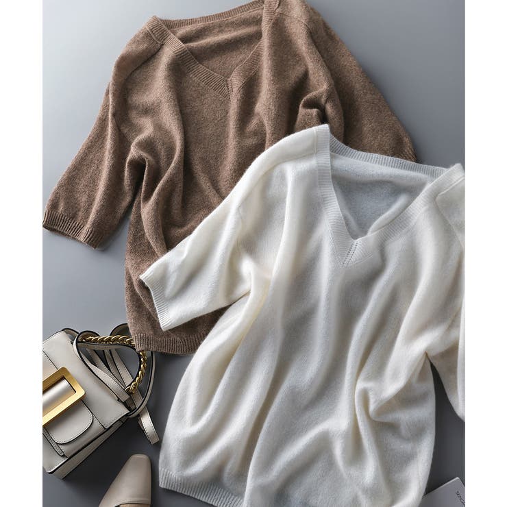 プチハイネックで大人サマーニット 5分袖 シンプル | maison de LATIR | 詳細画像72 