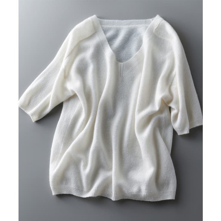 プチハイネックで大人サマーニット 5分袖 シンプル | maison de LATIR | 詳細画像76 