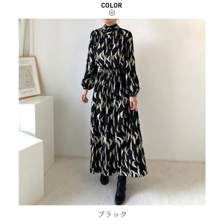 ウエストギャザーが大人の装いに品よく。2wayボウタイリボンクラシックモノトーン… | maison de LATIR | 詳細画像44 