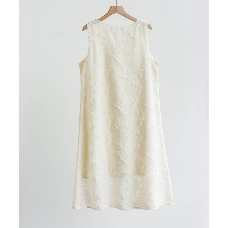 おしゃれな夏服。一枚でこなれる上品シャギーフリンジIラインワンピース | maison de LATIR | 詳細画像12 