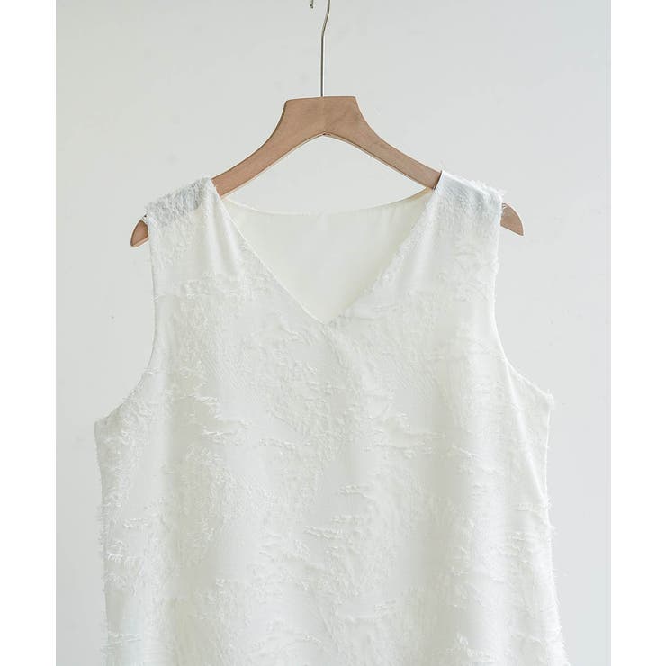 おしゃれな夏服。一枚でこなれる上品シャギーフリンジIラインワンピース | maison de LATIR | 詳細画像22 