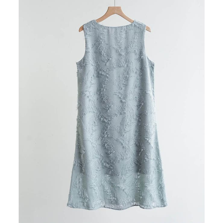 おしゃれな夏服。一枚でこなれる上品シャギーフリンジIラインワンピース | maison de LATIR | 詳細画像27 