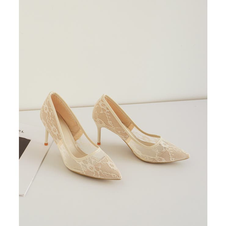 「レースの透け感が決め手。品よく華やぐご褒美パンプス」華やかな7cmピンヒールレ… | maison de LATIR | 詳細画像7 