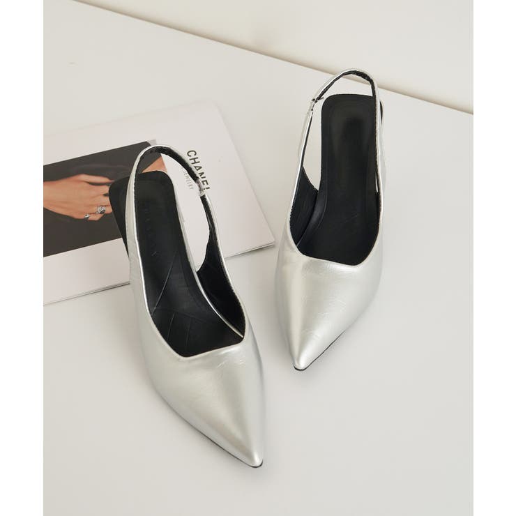 オフィスシーンにおすすめ！バックストラップ7cmヒールパンプス ポインテッドトゥ… | maison de LATIR | 詳細画像9 