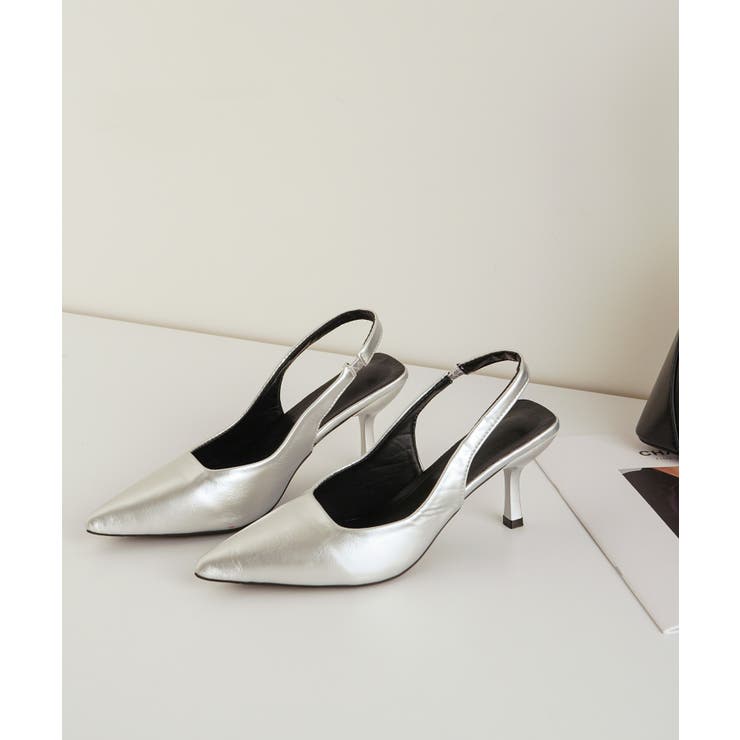 オフィスシーンにおすすめ！バックストラップ7cmヒールパンプス ポインテッドトゥ… | maison de LATIR | 詳細画像16 