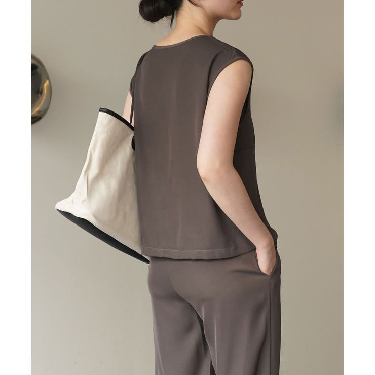 シンプルなデザインがセットアップ ノースリーブ ワイドパンツ | maison de LATIR | 詳細画像4 