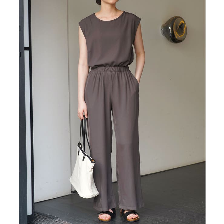 シンプルなデザインがセットアップ ノースリーブ ワイドパンツ | maison de LATIR | 詳細画像8 