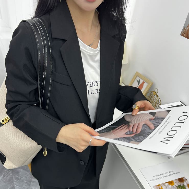 マニッシュな大人コーデにぴったりなセットアップ ワイドパンツ カジュアル | maison de LATIR | 詳細画像4 