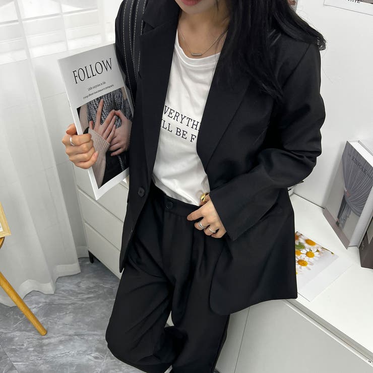 マニッシュな大人コーデにぴったりなセットアップ ワイドパンツ カジュアル | maison de LATIR | 詳細画像5 
