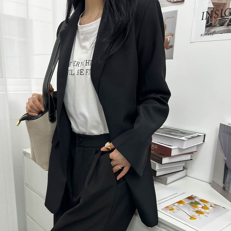 マニッシュな大人コーデにぴったりなセットアップ ワイドパンツ カジュアル | maison de LATIR | 詳細画像10 