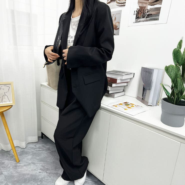 マニッシュな大人コーデにぴったりなセットアップ ワイドパンツ カジュアル | maison de LATIR | 詳細画像11 