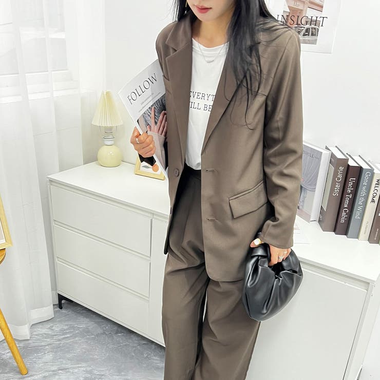 マニッシュな大人コーデにぴったりなセットアップ ワイドパンツ カジュアル | maison de LATIR | 詳細画像21 