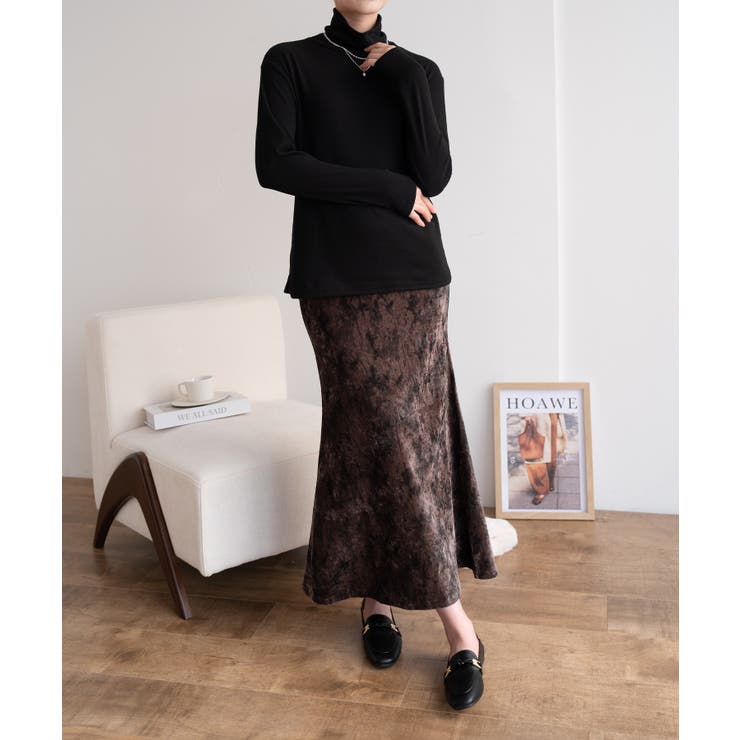 季節感を演出するベロアタイト フィッシュテールスカート レディース | maison de LATIR | 詳細画像17 
