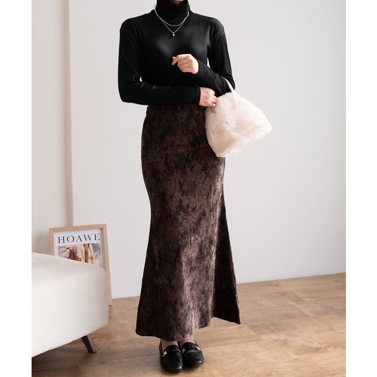 季節感を演出するベロアタイト フィッシュテールスカート レディース | maison de LATIR | 詳細画像19 