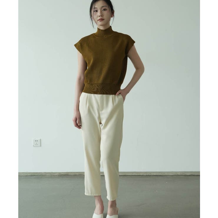 一枚で春服がオシャレに着こなせる！フレンチスリーブハイネック春ニットトップス | maison de LATIR | 詳細画像10 