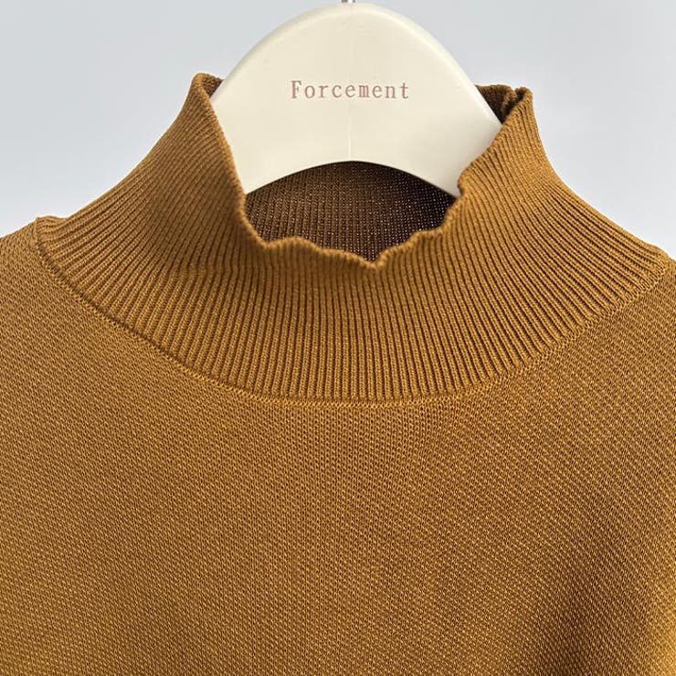 シンプルなデザインが上品なフレンチスリーブハイネックニットトップス モックネック | maison de LATIR | 詳細画像64 