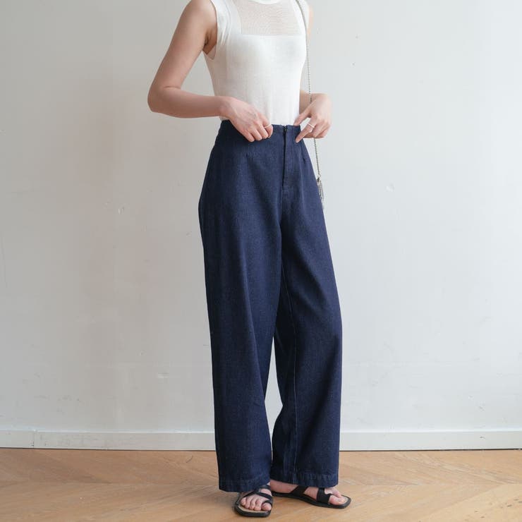 こなれ感をプラスしてくれる旬なカービングデニム ボトム 個性的 | maison de LATIR | 詳細画像1 