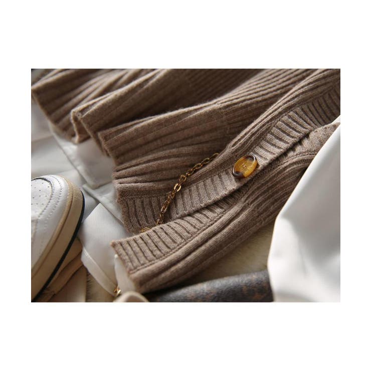 ロングシーズン活躍する人気のサイドボタンニットベスト リブニット プルオーバー | maison de LATIR | 詳細画像13 