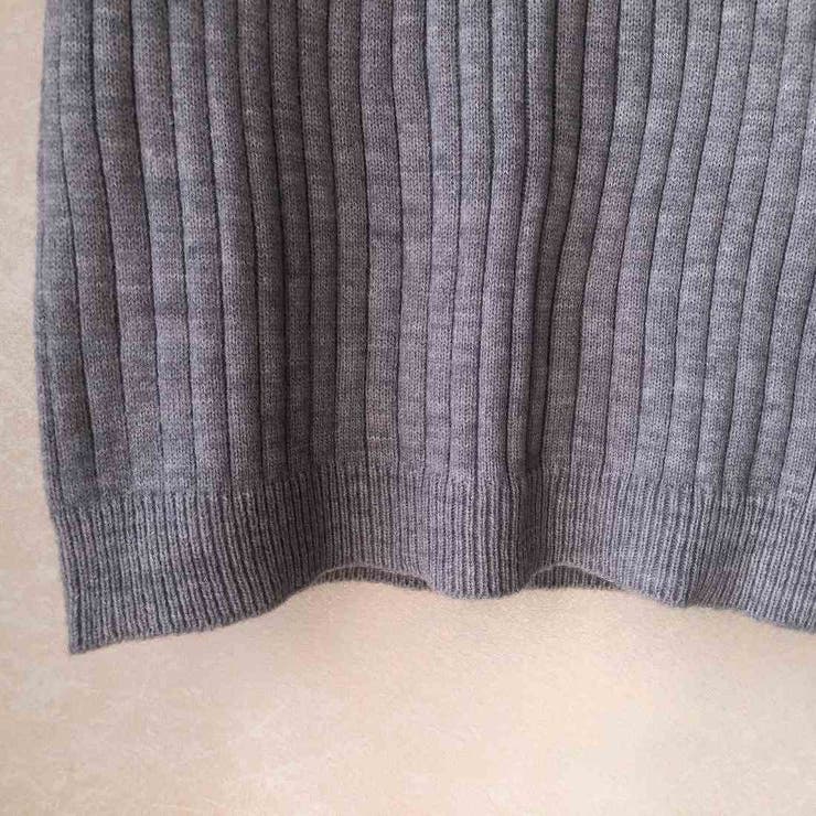 こなれカジュアルコーデに仕上げる配色ラインVネックニットベスト 大人 可愛い | maison de LATIR | 詳細画像11 