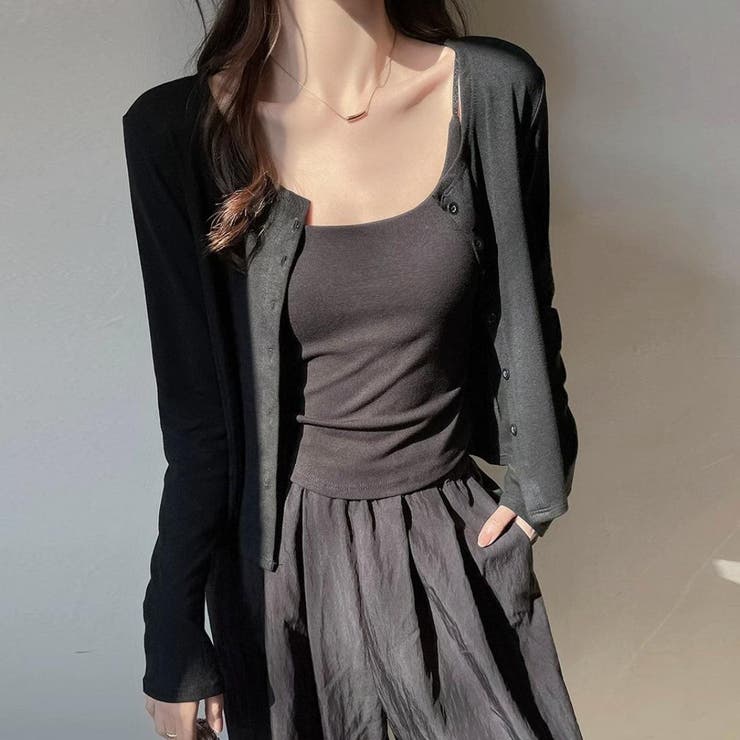 さらっと羽織れて着まわしやすい、ベーシックなクルーネック春カーディガン 春 春服 | maison de LATIR | 詳細画像3 