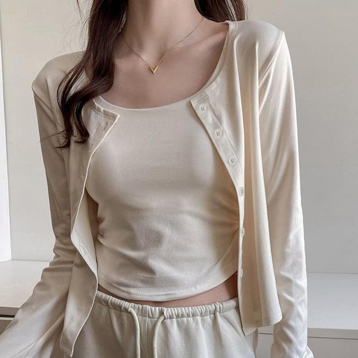 さらっと羽織れて着まわしやすい、ベーシックなクルーネック春カーディガン 春 春服 | maison de LATIR | 詳細画像4 