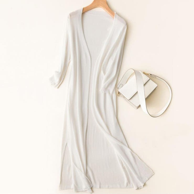 軽やかな透け感で上品に決まるシアー春夏カーディガン 薄手 七分袖 | maison de LATIR | 詳細画像4 