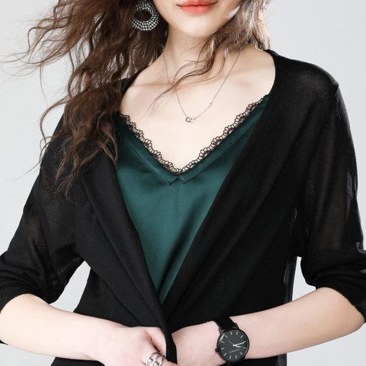 軽やかな透け感で上品に決まるシアー春夏カーディガン 薄手 七分袖 | maison de LATIR | 詳細画像8 