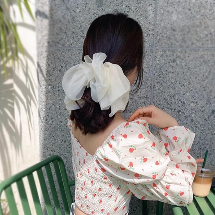 ふんわり軽やかなビッグシフォンシュシュ シアー 大きい | maison de LATIR | 詳細画像6 