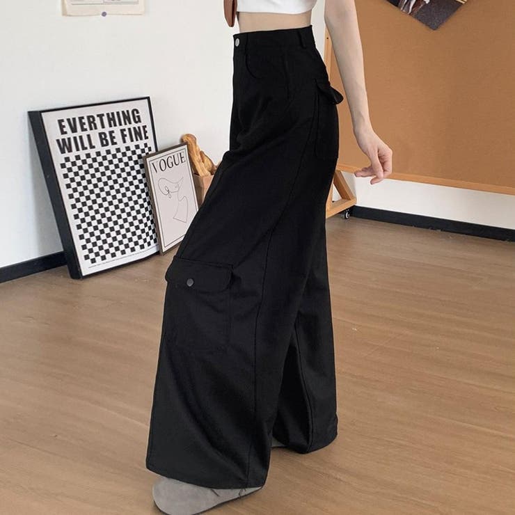 ボリューム感が可愛い、今っぽく決まるワイドカーゴパンツ 夏服 レディース | maison de LATIR | 詳細画像2 