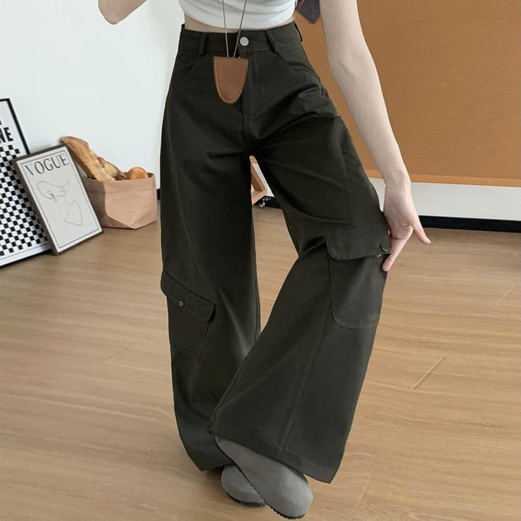 ボリューム感が可愛い、今っぽく決まるワイドカーゴパンツ 夏服 レディース | maison de LATIR | 詳細画像4 