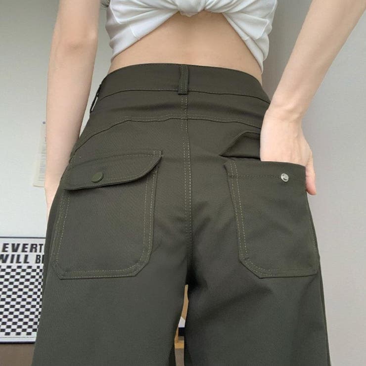 ボリューム感が可愛い、今っぽく決まるワイドカーゴパンツ 夏服 レディース | maison de LATIR | 詳細画像5 