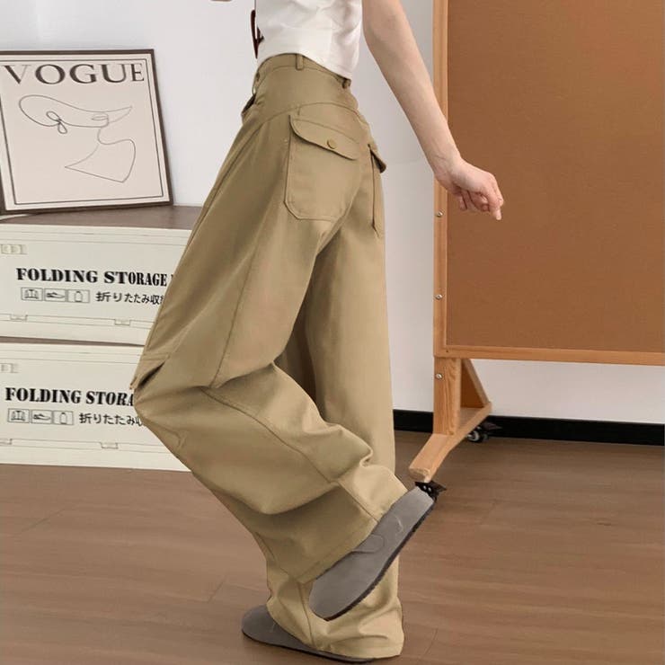 ボリューム感が可愛い、今っぽく決まるワイドカーゴパンツ 夏服 レディース | maison de LATIR | 詳細画像6 