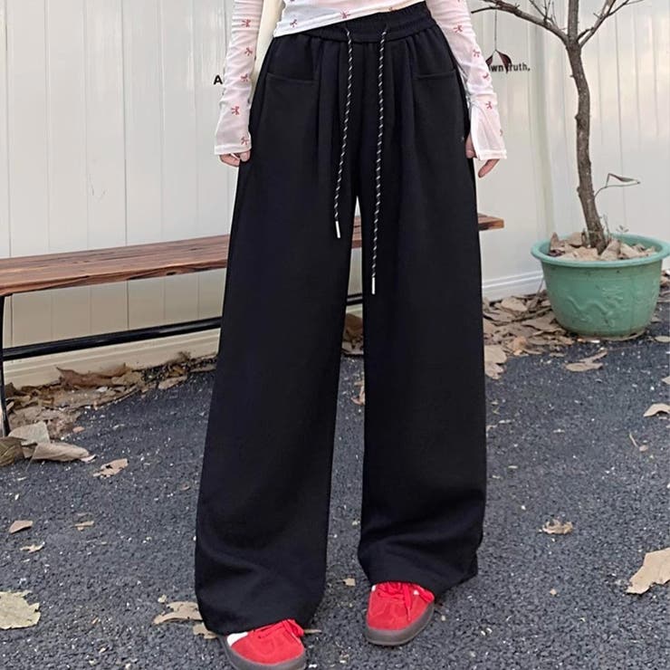 秋のデイリーに欠かせないワイドパンツ フルレングス ロング | maison de LATIR | 詳細画像5 