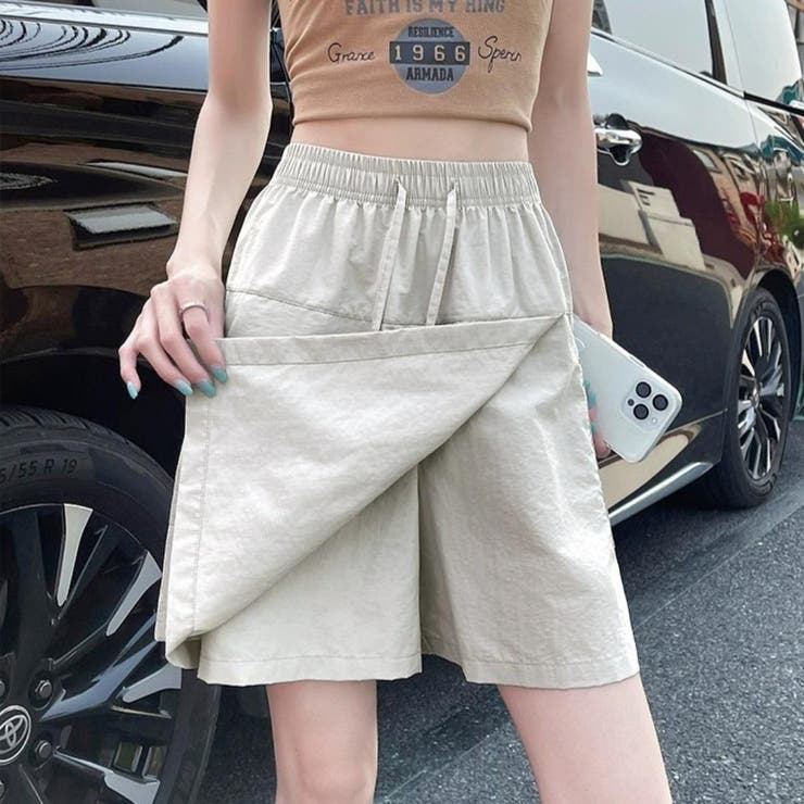 ラップデザインで女性らしく。動きやすさと快適さを兼ね備えたショートパンツ レディ… | maison de LATIR | 詳細画像11 