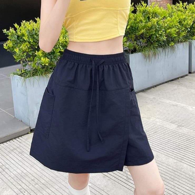 ネイビー | ラップデザインで女性らしく。動きやすさと快適さを兼ね備えたショートパンツ レディ… | maison de LATIR