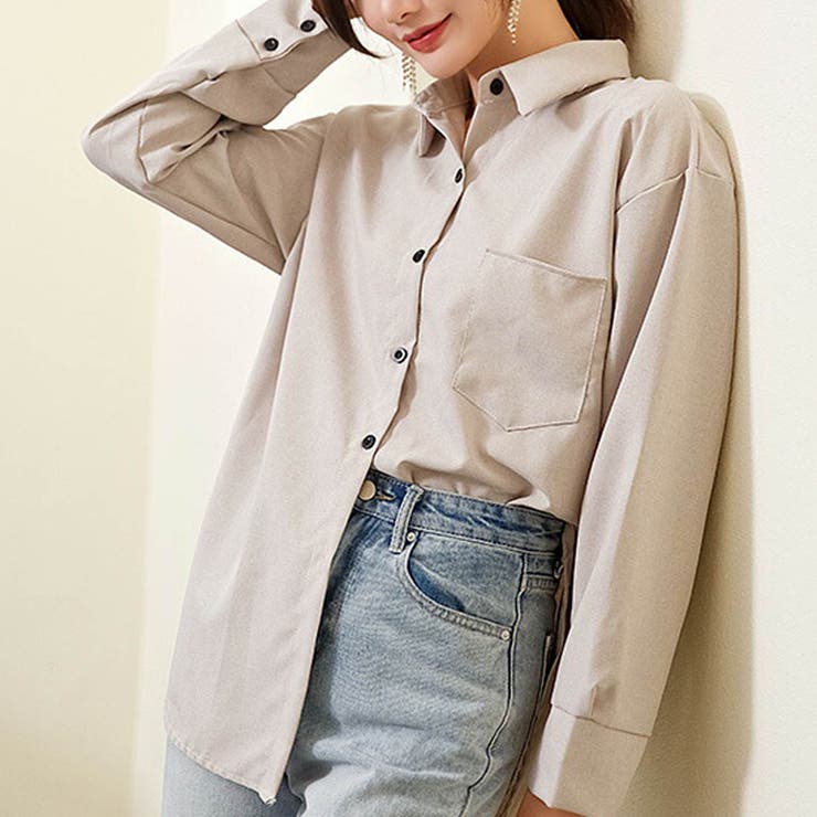 レディーストップス 前開き シャツ[品番：MSDL0002072]｜maison