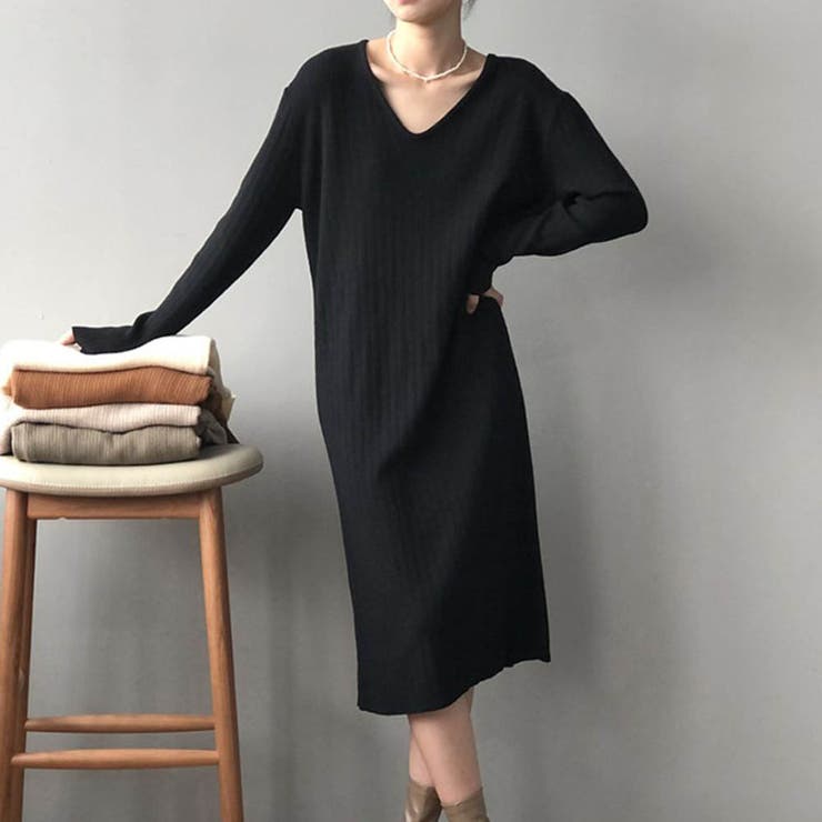 シンプルなのに色ぽいワンピース ニット ニットワンピース 品番 Msdl Maison De Latir メゾンドラティール のレディースファッション通販 Shoplist ショップリスト