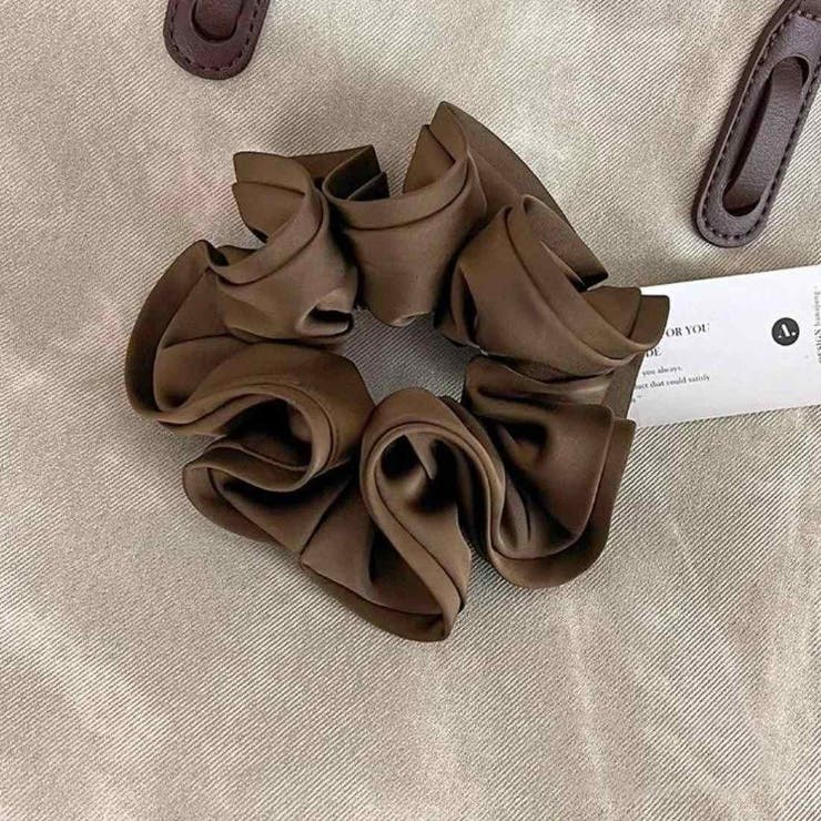 ブラウン | 巻くだけで華やかなシュシュ アクセサリー 雑貨 | maison de LATIR