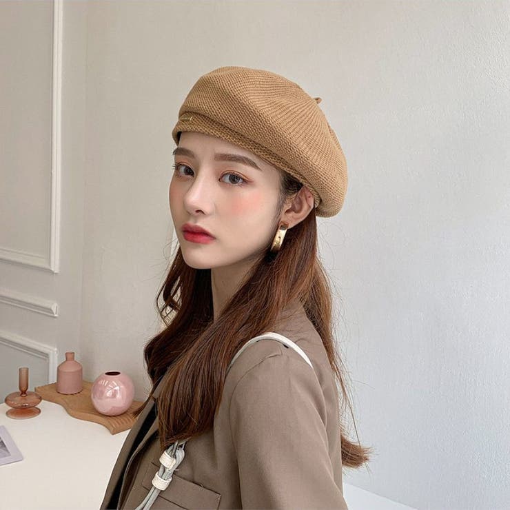 スッキリとしたシルエットが可愛いカラーニットベレー帽 秋 カジュアル | maison de LATIR | 詳細画像3 