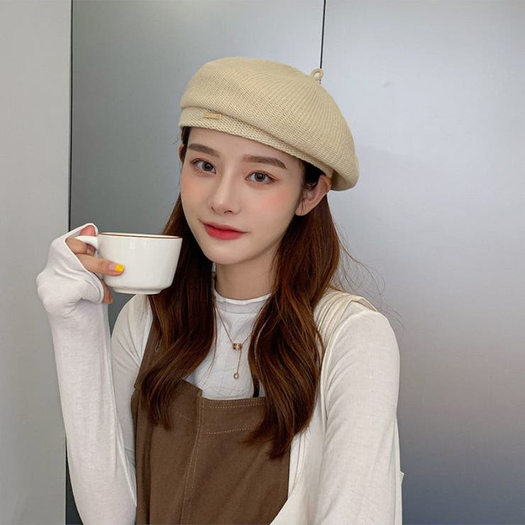 スッキリとしたシルエットが可愛いカラーニットベレー帽 秋 カジュアル | maison de LATIR | 詳細画像4 