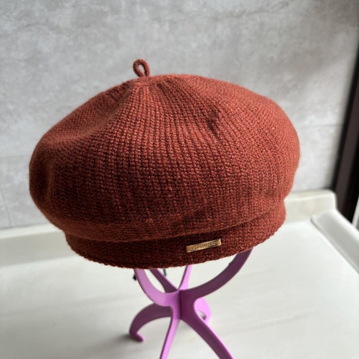 スッキリとしたシルエットが可愛いカラーニットベレー帽 秋 カジュアル | maison de LATIR | 詳細画像9 
